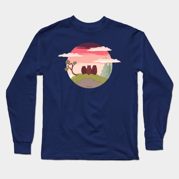 Three Bears Long Sleeve T-Shirt by Pastelkatto